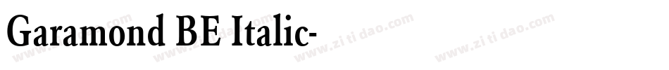 Garamond BE Italic字体转换